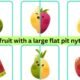 fruit with a large flat pit nyt