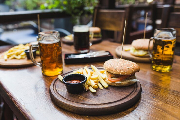 Cheeseburger in paradise restaurant A Taste of the Tropics