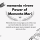 memento vivere Power of Memento Mori