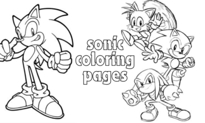 Sonic coloring pages fun activity for kids