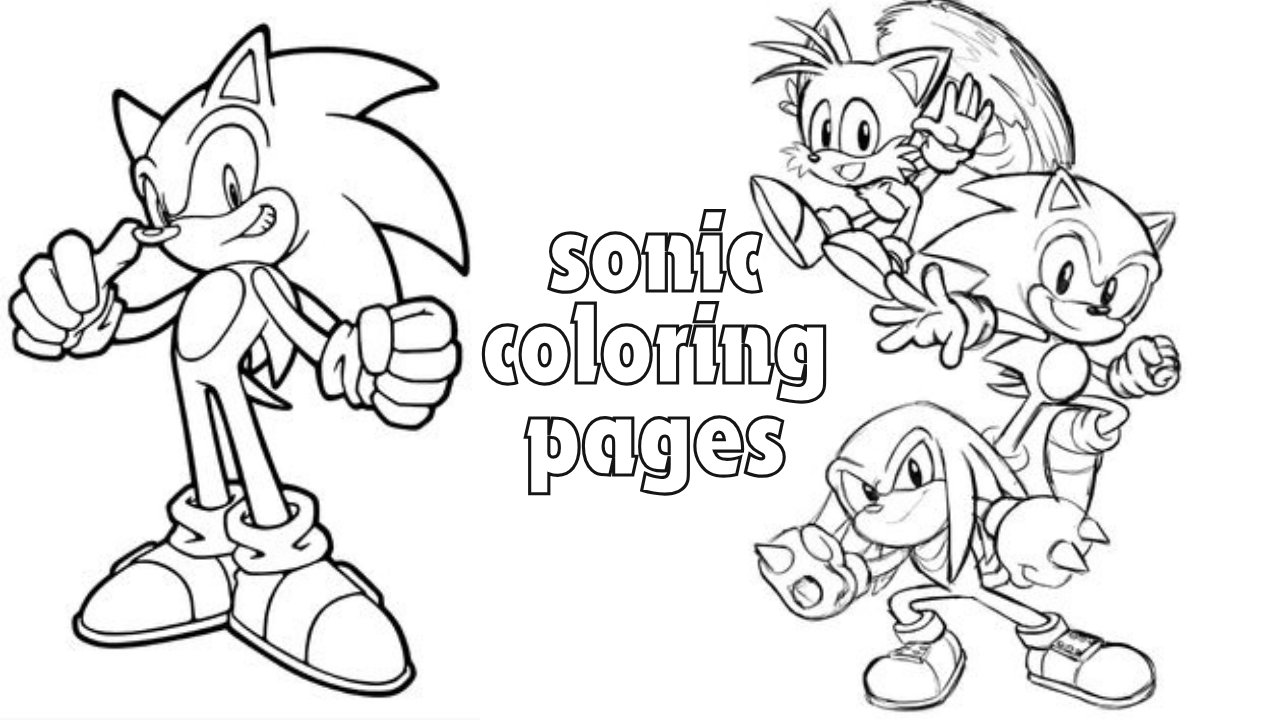 Sonic coloring pages fun activity for kids