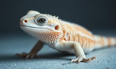 Albino Bearded Dragon is a Rare and Enigmatic Pet