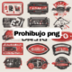 Prohibujo png (Portable Network Graphics) Iconic Design Element